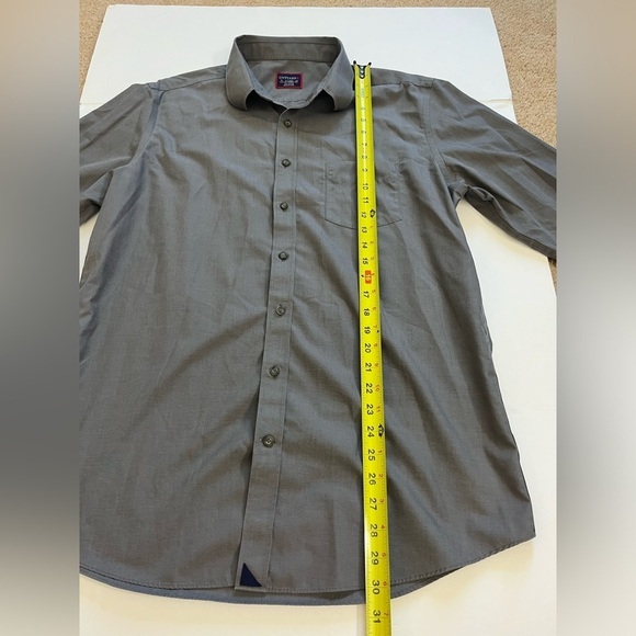 Untuckit Gray Long Sleeve Button Up Tall Slim Dress Shirt - Picture 6 of 7